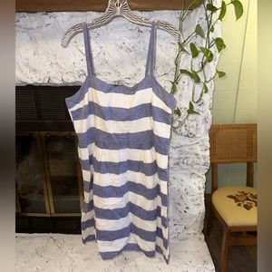 Loft blue striped sundress